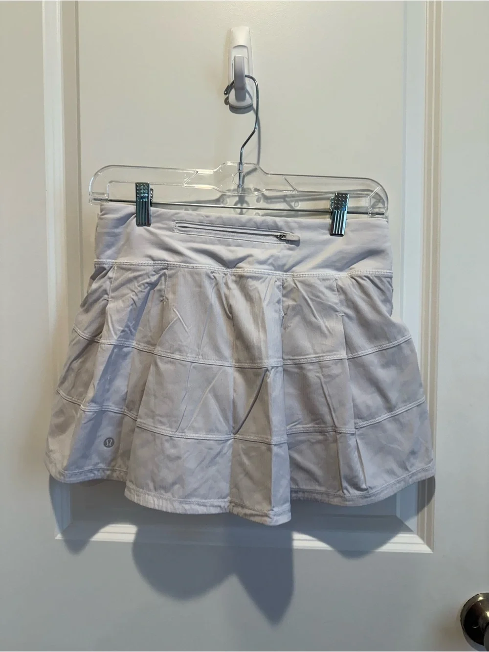 Lululemon Pace Rival Skirt White Built In Shorts Tennis Golf Size 4